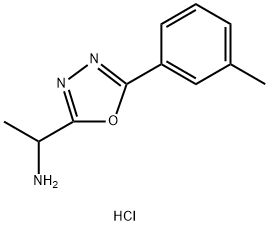 1-(5-(间甲苯基)-1,3,4-噁二唑-2-基)乙-1-胺盐酸盐 结构式