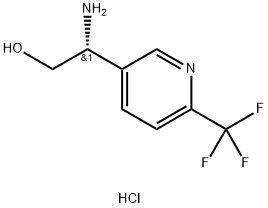 3-Pyridineethanol, β-amino-6-(trifluoromethyl)-, hydrochloride (1:1), (βR)- Structure