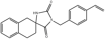 1-[(4-Ethenylphenyl)methyl]-3′,4′-dihydrospiro[imidazolidine-4,2′(1′H)-naphthale]-2,5-dione Struktur