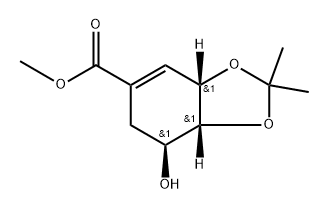 (3aS,7aR)-Ethyl 7-hydroxy-2,2-dimethyl-3a,6,7,7a-tetrahydrobenzo[d][1,3]dioxole-5-carboxylate Structure