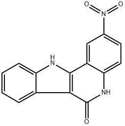2-硝基-5H-吲哚[3,2-C]喹啉-6(11H)-酮, 1418414-05-7, 结构式