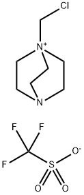 4-Aza-1-azoniabicyclo[2.2.2]octane, 1-(chloromethyl)-, 1,1,1-trifluoromethanesulfonate (1:1) Struktur