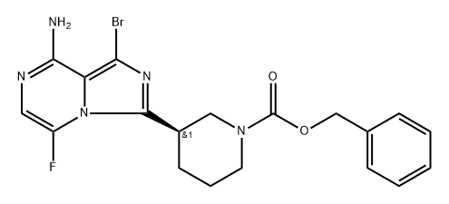 benzyl 3-{8-amino-1-bromo-5-fluoroimidazo[1,5-a]pyrazin-3-yl}piperidine-1-carboxylate,1419223-26-9,结构式