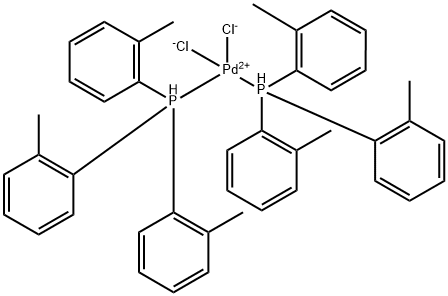 反-二氯化双(三-邻-甲苯基膦基)钯(Ⅱ), 14219-84-2, 结构式