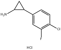 2-(4-Chloro-3-fluorophenyl)cyclopropan-1-amine hydrochloride Structure