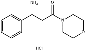 3-氨基-1-(吗啉-4-基)-3-苯基丙烷-1-酮盐酸盐 结构式