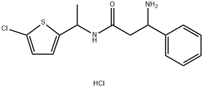 3-amino-N-[1-(5-chlorothiophen-2-yl)ethyl]-3-phenylpropanamide hydrochloride|3-氨基-N-[1-(5-氯噻吩-2-基)乙基]-3-苯基丙酰胺盐酸盐