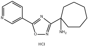 1-[5-(吡啶-3-基)-1,2,4-噁二唑-3-基]环庚烷-1-胺二盐酸盐 结构式