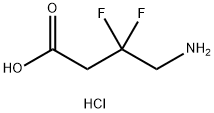 4-amino-3,3-difluorobutanoic acid hydrochloride 化学構造式