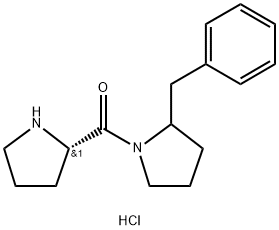 2-benzyl-1-[(2S)-pyrrolidine-2-carbonyl]pyrrolidine hydrochloride Structure