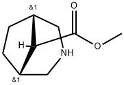 (1R,5S,8S)-3-氮杂双环[3.2.1]辛烷-8-甲酸甲酯 结构式