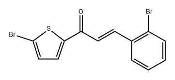 (E)-3-(2-bromophenyl)-1-(5-bromothiophen-2-yl)prop-2-en-1-one Struktur