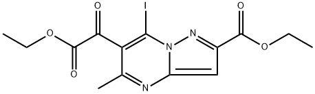 Ethyl 6-(2-ethoxy-2-oxoacetyl)-7-iodo-5-methylpyrazolo[1,5-a]pyrimidine-2-carboxylate Structure