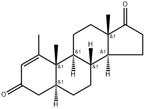 1-メチル-5α-アンドロスタ-1-エン-3,17-ジオン 化学構造式