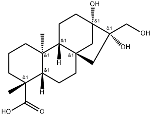 ent-13,16β,17-Trihydroxykauran-19-oic acid Structure