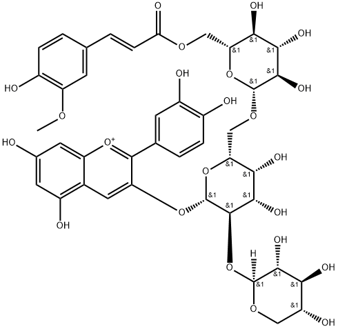 Cyanidin 3-O-[β-D-Xylopyranosyl-(1,2)-[(4-hydroxy-3-methoxycinnamoyl)-(6)-β-D-glucopyranosyl-(1,6)]-β-D-galactopyranoside]