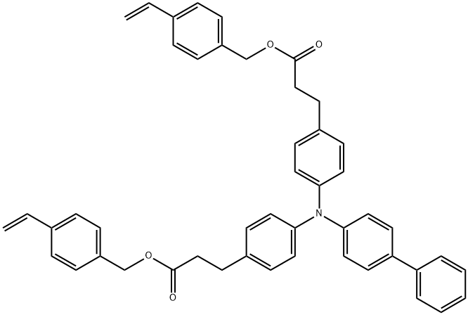 4,4′-([1,1′-联苯基]-4-亚氨基)双- 1,1′-双[(4-乙烯基苯基)甲基]苯丙酸酯, 1425728-00-2, 结构式