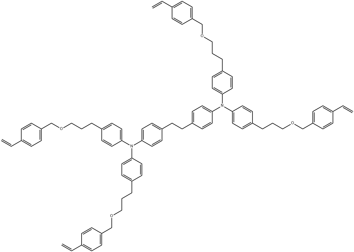4,4′-(1,2-ethanediyl)bis[N,N-bis[4-[3-[(4-ethenylphenyl)methoxy]propyl]phenyl]benzenamine|4,4′-(1,2-乙叉基)双[N,N-双[4-[3-[(4-乙烯基苯基)甲氧基]丙基]苯基]苯胺