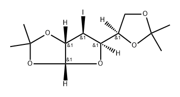 3-Deoxy-3-iodo-1,2:5,6-di-O-isopropylidene-α-D-glucofuranose Structure
