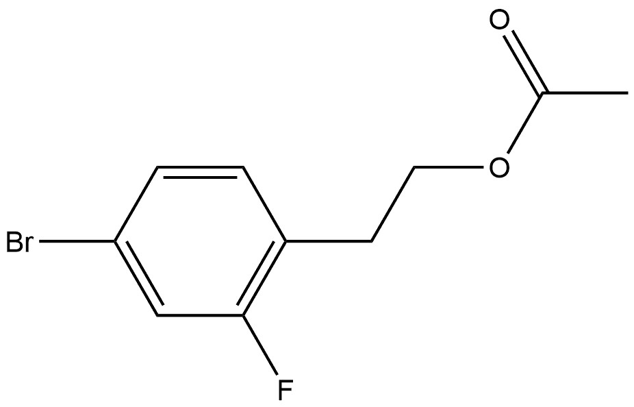 Benzeneethanol, 4-bromo-2-fluoro-, 1-acetate 化学構造式