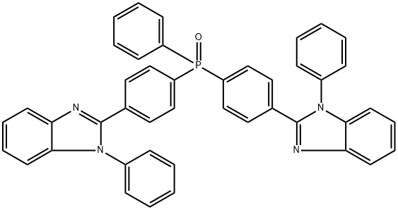 PHENYLBIS(4-(1-PHENYL-3A,7A-DIHYDRO-1H-BENZO[D]IMIDAZOL-2-YL)PHENYL)PHOSPHINE OXIDE, BIPO,1426143-77-2,结构式
