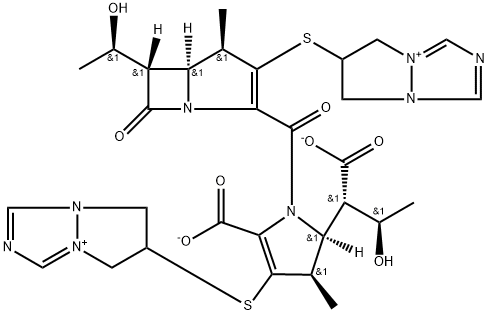 5H-Pyrazolo[1,2-a][1,2,4]triazol-4-ium, 6-[[(4R,5S,6S)-2-[[(2S,3R)-5-carboxy-2-[(1S,2R)-1-carboxy-2-hydroxypropyl]-4-[(6,7-dihydro-5H-pyrazolo[1,2-a][1,2,4]triazol-4-ium-6-yl)thio]-2,3-dihydro-3-methyl-1H-pyrrol-1-yl]carbonyl]-6-[(1R)-1-hydroxyethyl]-4-methyl-7-oxo-1-azabicyclo[3.2.0]hept-2-en-3-yl]thio]-6,7-dihydro-, bis(inner salt)|比阿培南杂质二聚体I