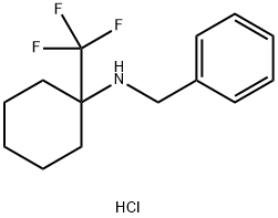 Benzenemethanamine, N-[1-(trifluoromethyl)cyclohexyl]-, hydrochloride (1:1) 化学構造式