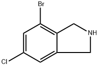 4-Bromo-6-chloroisoindoline 化学構造式