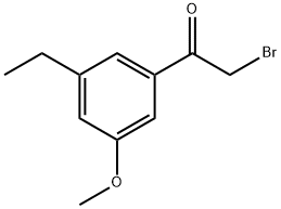 2-Bromo-1-(3-ethyl-5-methoxyphenyl)ethanone,1427371-17-2,结构式