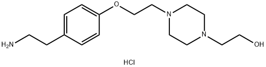 2-(4-{2-[4-(2-Aminoethyl)phenoxy]ethyl}piperazin-1-yl)ethan-1-ol trihydrochloride Struktur