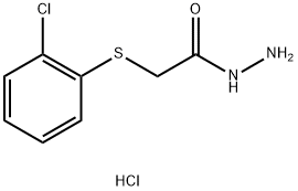 2-[(2-chlorophenyl)sulfanyl]acetohydrazide hydrochloride Struktur