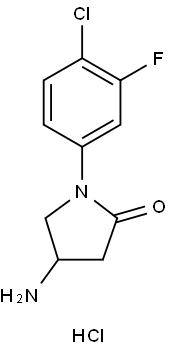 4-amino-1-(4-chloro-3-fluorophenyl)pyrrolidin-2-one hydrochloride,1427380-90-2,结构式