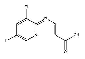 8-chloro-6-fluoroimidazo[1,2-a]pyridine-3-carboxylic acid 结构式