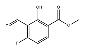 methyl 4-fluoro-3-formyl-2-hydroxybenzoate 化学構造式