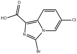 3-BROMO-6-CHLORO-IMIDAZO[1,5-A]PYRIDINE-1-CARBOXYLIC ACID,1427452-28-5,结构式
