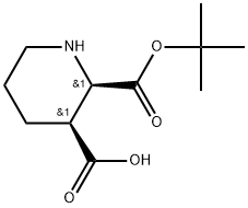 CIS-2-(叔丁氧基羰基)哌啶-3-羧酸,142777-90-0,结构式