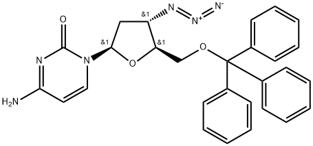 Cytidine, 3'-azido-2',3'-dideoxy-5'-O-(triphenylmethyl)- (9CI) Struktur