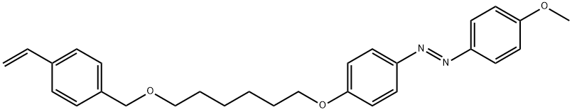 1-[4-[[6-[(4-ethenylphenyl)methoxy]hexyl]oxy]phenyl]-2-(4-methoxyphenyl) diazene Structure