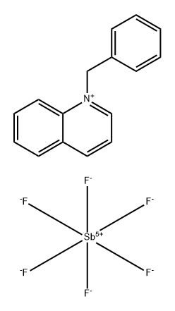 Quinolinium, 1-(phenylmethyl)-, (OC-6-11)-hexafluoroantimonate(1-) 结构式