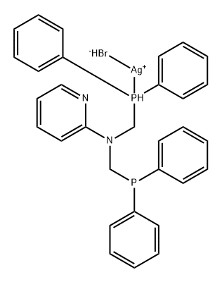 N,N-双(二苯基膦基甲基)-2-氨基吡啶溴化银, 1428979-60-5, 结构式