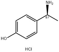 (S)-4-(1-aminoethyl)phenol hydrochloride,1429183-01-6,结构式