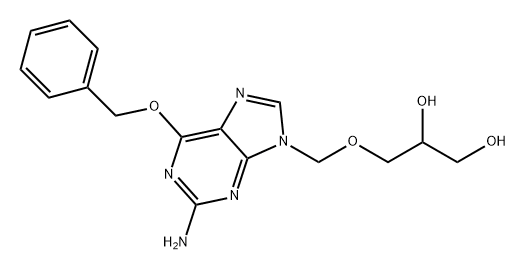 3-((2-Amino-6-(benzyloxy)-9H-purin-9-yl)methoxy)propane-1,2-diol Structure