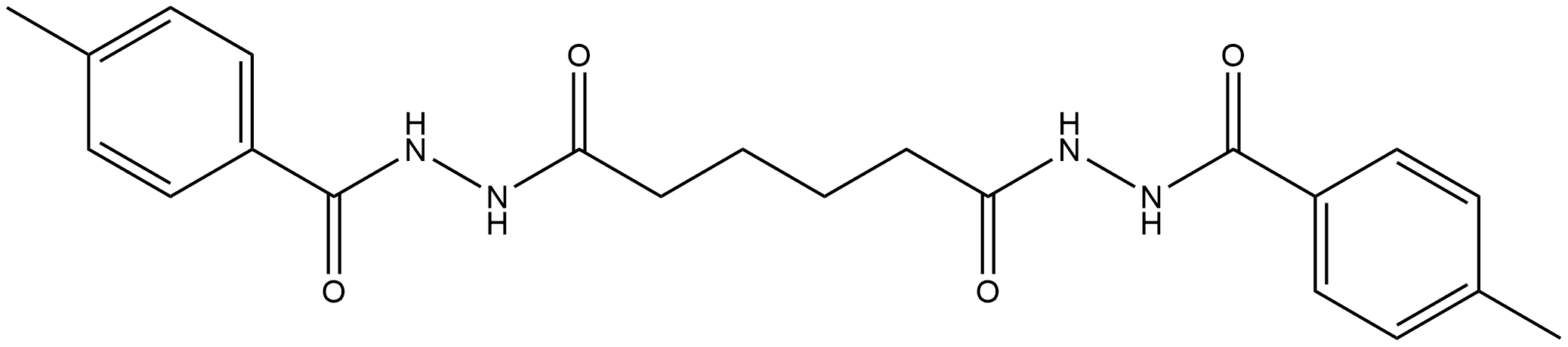 N'1,N'6-bis(4-methylbenzoyl)hexanedihydrazide 结构式