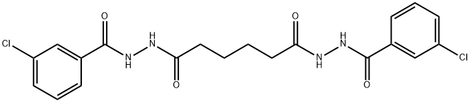 N'1,N'6-bis(3-chlorobenzoyl)hexanedihydrazide Structure