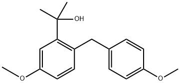 Benzenemethanol, 5-methoxy-2-[(4-methoxyphenyl)methyl]-α,α-dimethyl-|