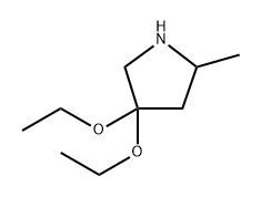 4,4-diethoxy-2-methyl-pyrrolidine Struktur