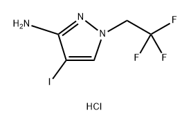 4-iodo-1-(2,2,2-trifluoroethyl)-1H-pyrazol-3-amine Structure