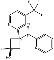 2-Pyridinemethanol, α-[cis-3-hydroxy-3-methyl-1-[4-(trifluoromethyl)-2-pyridinyl]cyclobutyl]-, (αS)-|TRPV3 74A