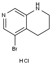 1,7-Naphthyridine, 5-bromo-1,2,3,4-tetrahydro-, hydrochloride (1:1) Struktur