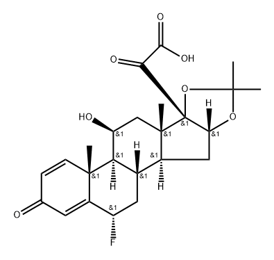 氟尼缩松-21-羧酸 结构式